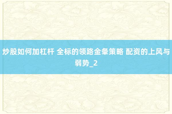 炒股如何加杠杆 全标的领路金夆策略 配资的上风与弱势_2